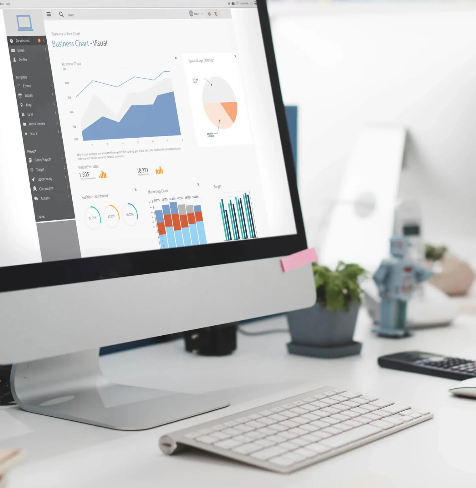 cms admin deskborad in visible one